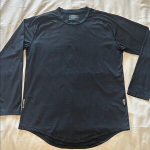 ASRV Black Long Sleeve Train-Lite Men's Shirt